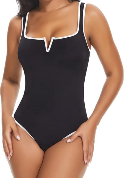 Comfortabele bodysuit voor dames met vierkante hals en shapewear effect