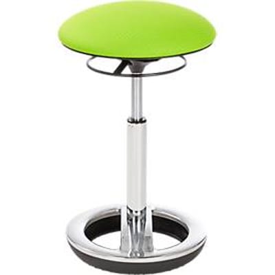 Stahulp Sitness HIGH BOB, ergonomische zitting, zithoogte 490 tot 700 mm, appelgroen, onderstel verchroomd
