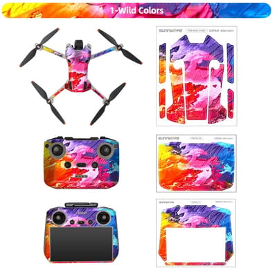 Stickers - Wild Colors - voor DJI Mini 4 Pro - RC 2