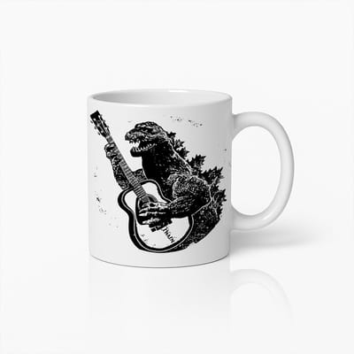Godzilla Gitaar Koffiemok – Rock & Roll Monster Ontwerp – Leuke Thee- en Koffiekop voor Muziek- & Filmliefhebbers
