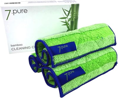 SnelShoppen - Bamboo Rags & Cloths - 3 Stuks - 20x25 cm - Schoonmaken zonder Detergent - Wasbaar - Schoonmaakdoeken, Spons voor Keuken, Badkamer, Auto