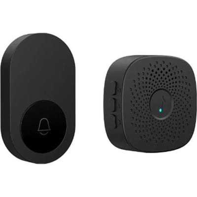 Draadloze Deurbel voor Thuis Buiten USB Slimme Deurbel 4-snelheden Volume Aanpassen DC 5V Koppelen Afstandsbediening 38 Liedjes Bed Zorg Oproep black