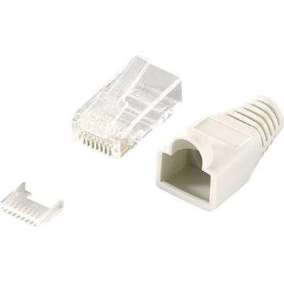 CAT6 Connector met tule en hulpstuk RJ45 - Unshielded 100 stuks - Kabelverbinder - Kabel Connector