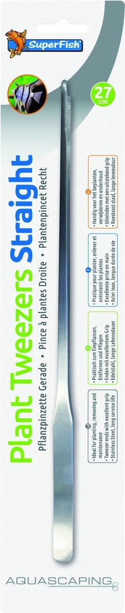 Superfish Rvs Plantenpincet Recht - Aquarium Toebehoren - 27 cm