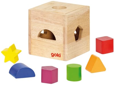 GOKI Sorteerkist - Diverse Vormblokken Ii - 11X11X11Cm - 6 Verschillende Vormen - Hout