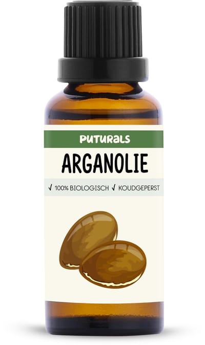 Puturals Arganolie 100% Biologisch - 30ml - Koudgeperst en Puur - 100% Pure Arganolie & Argan Olie voor Haar, Huid en Gezicht