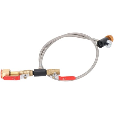 CGA320 G1 Adaptateur de remplissage 2 cylindres Adaptateur de réservoir CO2 à double valve Tuyau avec manomètre