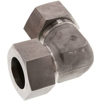 38S RVS Elbow 90deg Snijring 315 Bar DIN 2353 - FL2E-C-ST-38-S