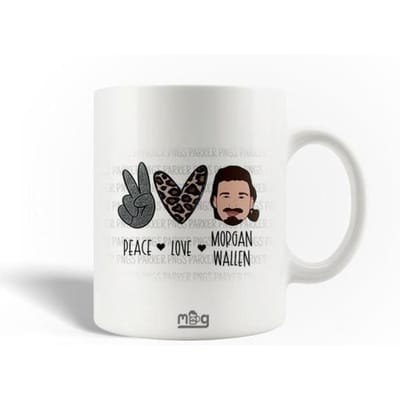 Keramische Mok - MANIACASE - Morgan Wallen - 30cl - Vaatwasserbestendig - Wit
