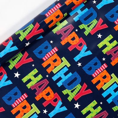 2 Rolls of Gift Wrapping Paper, Colorful Cartoon Birthday Gift Wrapping Paper, Roll Wrapping Paper, 43 * 300cm 2 Rolls