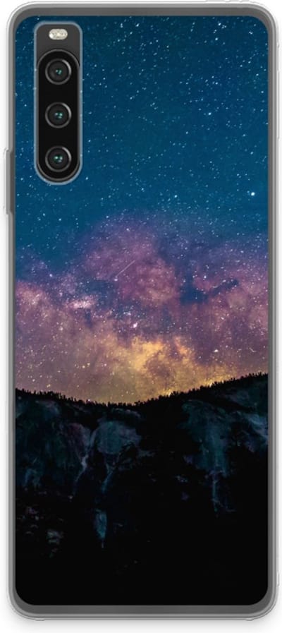 Case Company® - Hoesje geschikt voor Sony Xperia 10 IV hoesje - Travel to space - Soft Cover Telefoonhoesje - Bescherming aan alle Kanten en Schermrand