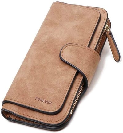 Vintage Damen Lange Portemonnee Met Grote Kapaciteit - Premium Kwaliteit En Schattig Ontwerp - Bruin