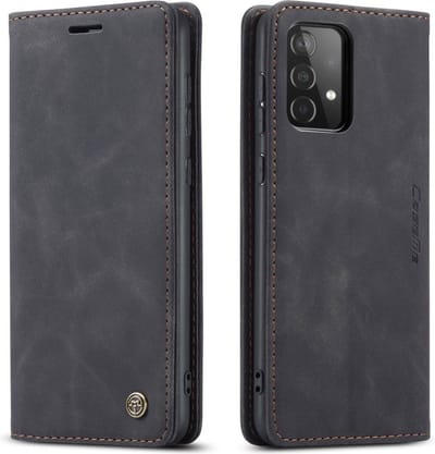 CaseMe Book Case - Geschikt voor Samsung Galaxy A52 / A52s Hoesje - Zwart