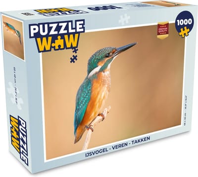 Puzzel IJsvogel - Veren - Takken - Legpuzzel - Puzzel 1000 stukjes volwassenen