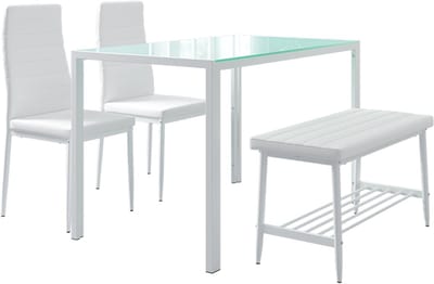 Vicco Grand Eettafel set – 120 x 70 cm 4 delen Wit