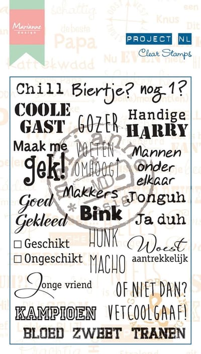 Marianne Design Stempel Project Nederlands  - Mannen (Nederlands)