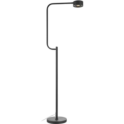 Markslöjd LED vloerlamp Hugo, zwart, ijzer, hoogte 130 cm, dimbaar.