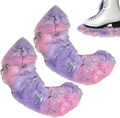 Schaats Beschermers - Soakers Randen - Schaatsen Beschermen - Vochtafvoerend Flanel - 25-30CM - Roze Paars