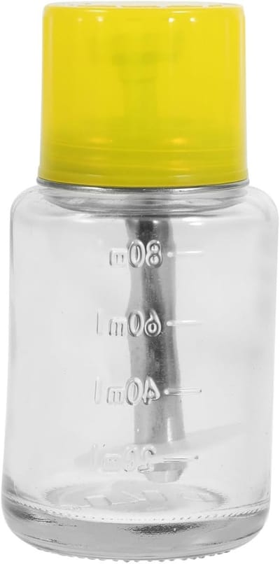 Lege Push Glass Fles voor Cosmetica - Perfect voor Nagellak, Reinigers en Verwijderaars met Pomp en Vacuümdruk