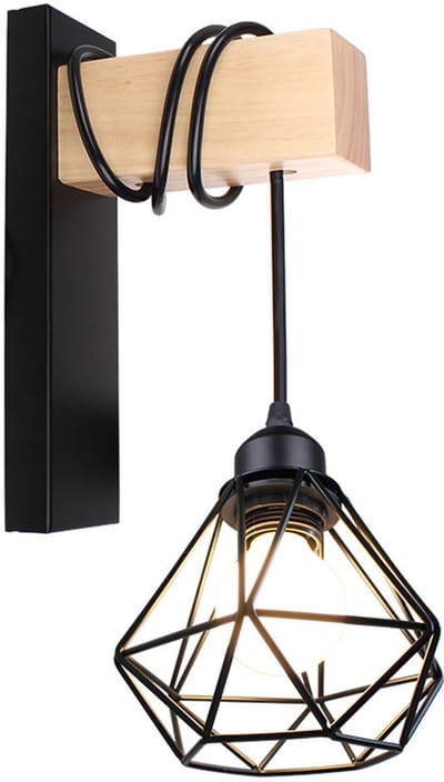 Wandlamp Industrieel E27 Muurlamp Slaapkamer Verstelbaar Binnenwandlamp Zwart