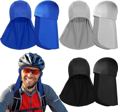 Koelcap met Nekbescherming voor Fietsen en Hardlopen, Zweetafvoerend en UV-bescherming, Unisex, Maat XS