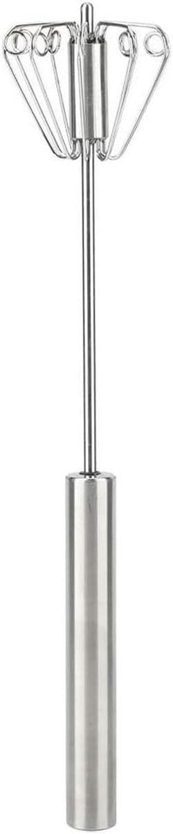 Roestvrijstalen Garde - Semi Automatisch Wisselgereedschap - Keuken Koken en Bakken - Innovatief Rotatieontwerp - 30 cm - Zilver