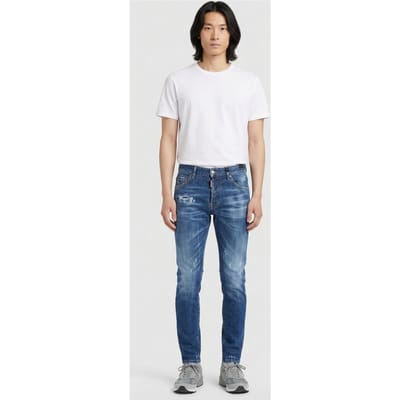 Dsquared2 Jeans 5 Pockets Blue Maat: W50 | Skinny Jeans Outlet | Heren | Blauw