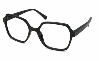 Leesbril Vista Bonita MIRA - Kleur Black Vibe - Sterkte +0.50 - Moderne leesbril - Groot stevig montuur - Comfortabele pasvorm - Hoogwaardige leesglazen - Inclusief leuk brillenhoesje en poetsdoekje