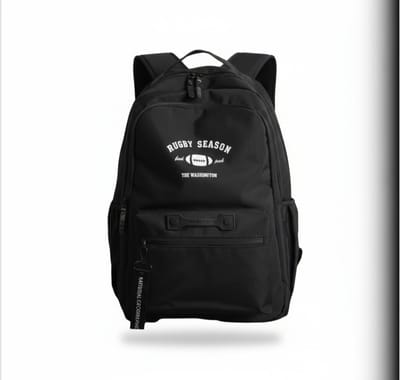 TK-S Rugzak, Zwart en Ruim, 30 Liter, 17,3 inch laptop, drankflesvak. (50x30x20cm)