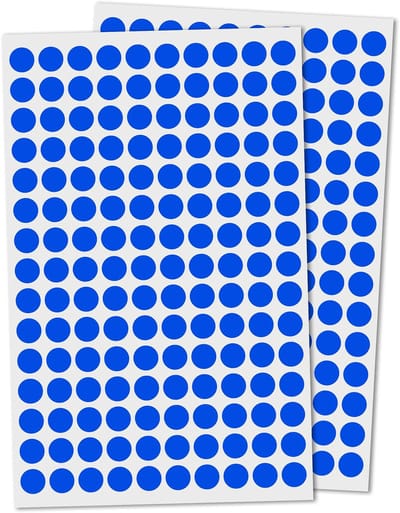 Allecto - Stickers - Kleurige Punt Stickers - Zelfklevende Labels - Blauw - 3000 Stuks - Perfect voor Organisatie - Handig voor Creatieve Projecten