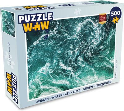 Puzzel Oceaan - Water - Zee - Luxe - Groen - Turquoise - Legpuzzel - Puzzel 500 stukjes