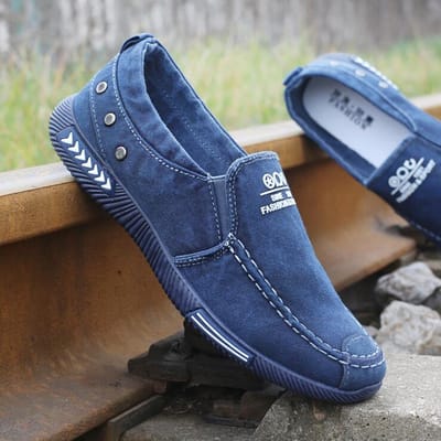Men Casual Shoes Canvas Shoes For Men Denim Loafers Shoes Breathable Men Fashion Sneakers Men Walking Shoes Male Footwear 38