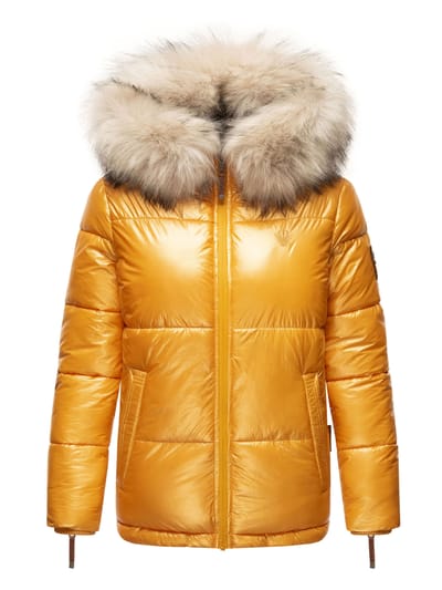 Navahoo Premium Dames Winterjas Tikunaa – Puffer Look, Warm & Met Kunstbontkraag