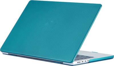 Carbon Cover - Geschikt voor MacBook Air 13,3 inch - Case - Geen Vingerafdrukken - Hardcase - A1932/A2179/A2337 (M1, 2018-2022) - Donker Groen