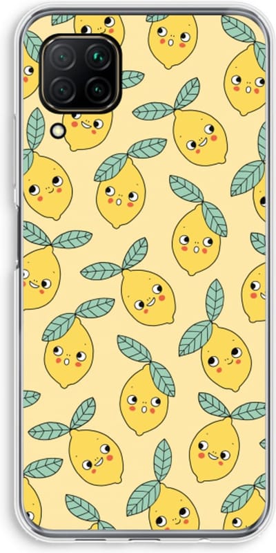 Case Company® - Hoesje geschikt voor Huawei P40 Lite hoesje - Citroenen - Soft Cover Telefoonhoesje - Bescherming aan alle Kanten en Schermrand