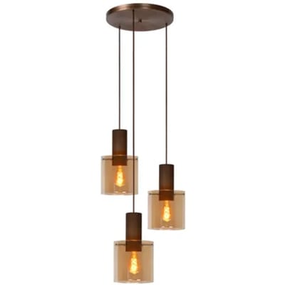 Lucide Hanglamp Toledo Amber ⌀50cm 3xe27