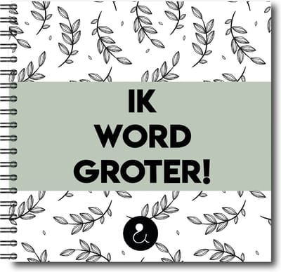 Invulboek 4-12 jaar | Opgroei fotoboek met vragen | Invulboek Kind Basisschool | Ik Word Groter | Botanical Groen