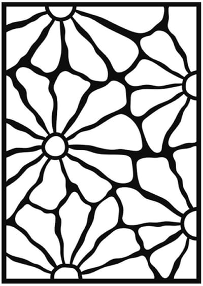 Bloem sjablon 21x29,7 cm - Artemio