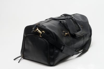 Cargro – 100% Lederen Weekendtas - Handgemaakt - Unisex - Reistas - Sporttas - Duffel bag - 100% Luxe Top-Grain Leer – Weekender 03 Zwart