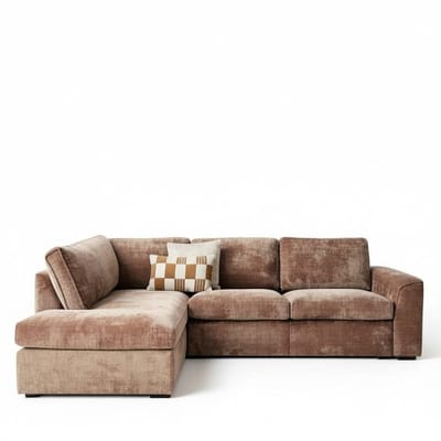 Starfurn MySofa Teddy Hoekbank Cinnamon Divan Links+2,5 zits