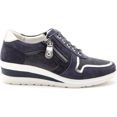 Leren enkeltrainers voor dames Pédiconfort