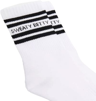 Sweaty Betty Varsity Slogan Sokken ZWART - Maat 6/8