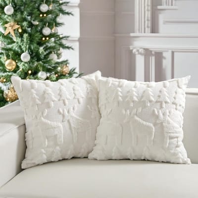 Dailygoods- Kussensloop Set van 2 - Fluwelen Kussenslopen 45x45 cm - Zacht - Geometrisch Patroon - Duurzaam Polyester - Elegant Design - Kussenhoes
