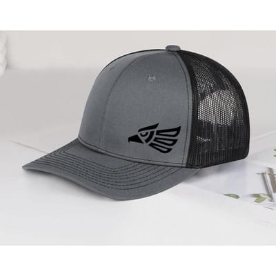 Casquette Trucker Logo Aigle Doublure en Mesh Respirant, Fermeture à Boucle Réglable Confortable, Style Moderne Audacieux Léger, Cool Et Tr gray