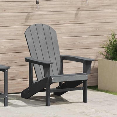vidaXL Adirondack-stoel Lichtgrijs 82 x 74 x 92 cm HDPE