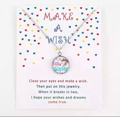 Akyol - unicorn ketting – fantasie – little sister – ketting voor meiden – unicorn – eenhoorn - cadeau voor zusje - unicorn ketting - cadeau voor je zusje - unicorn thema - eenhoorn - make a wish - geluk - verjaardag - ketting unicorn – c