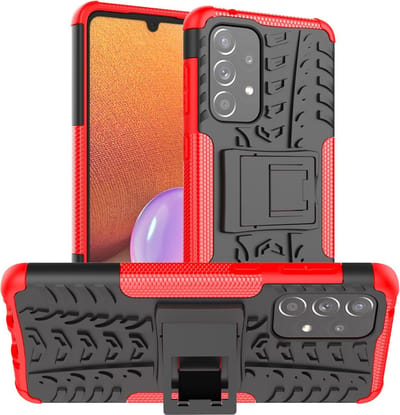 Coverup Hoesje - Geschikt voor Samsung Galaxy A33 Hoesje - Coverup Rugged Kickstand Back Cover - Rood