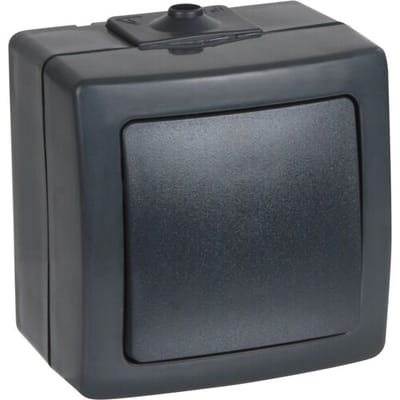 Kopp Nautic wipschakelaar wissel opbouw spatwaterdicht Mat antraciet IP44