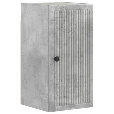 vidaXL - Badkamer - wandkast - EDE - Betongrijs - 30 - x - 31 - x - 59 - cm - Bewerkt - hout