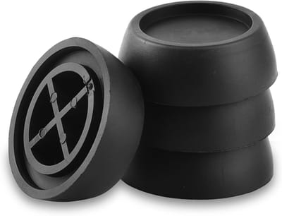 Set van 4 Antivibratie Voeten voor Wasmachines en Drogers, Rubber Voetdempers, Geluidsreductie en Stabiliteit